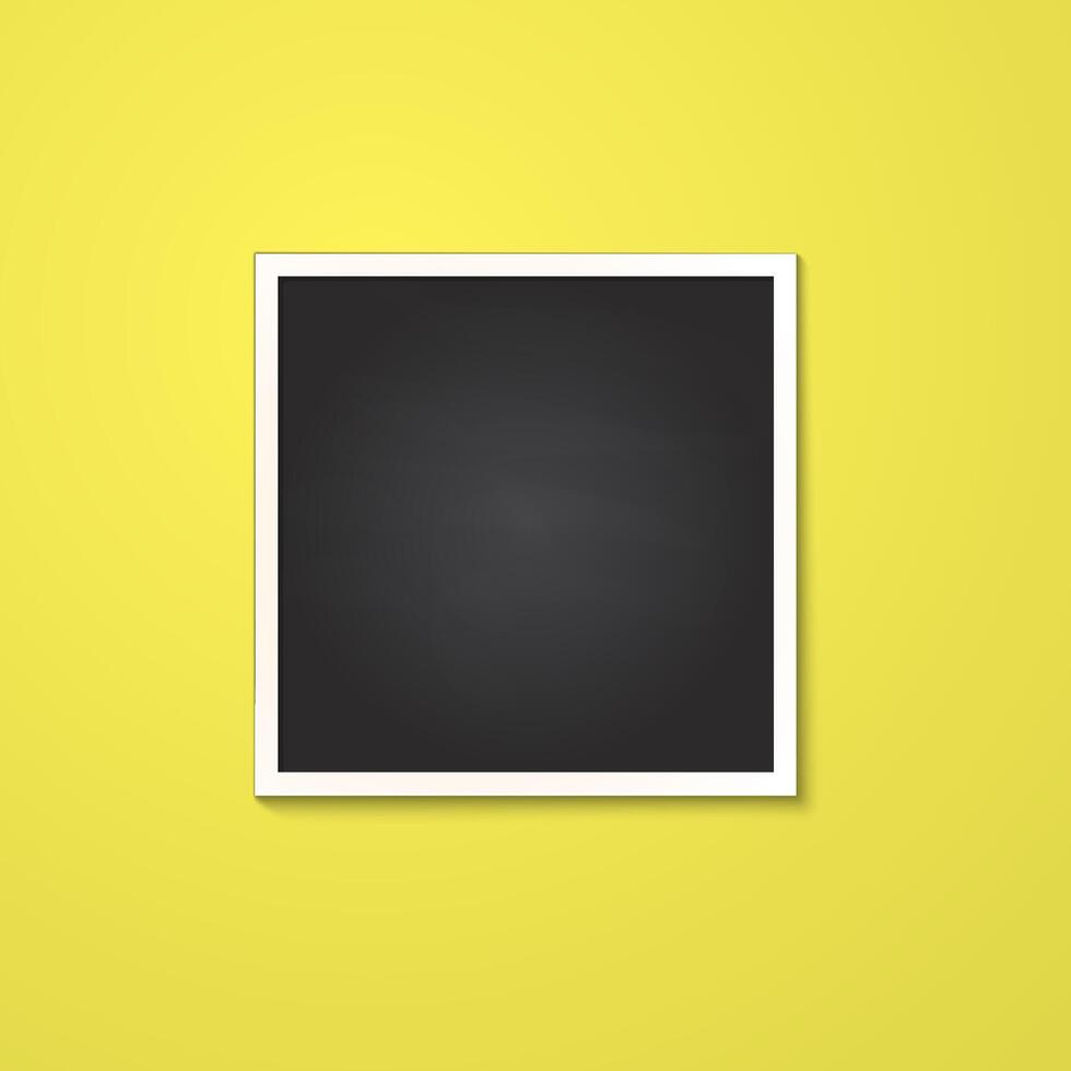 square frame isolated on yellow vector