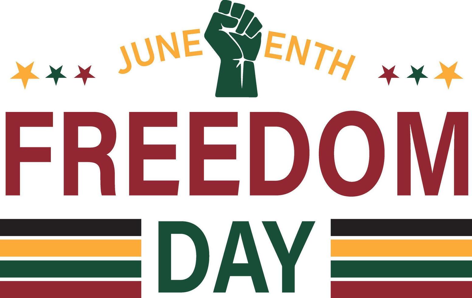 Juneteenth Freedom Day Clip Art vector
