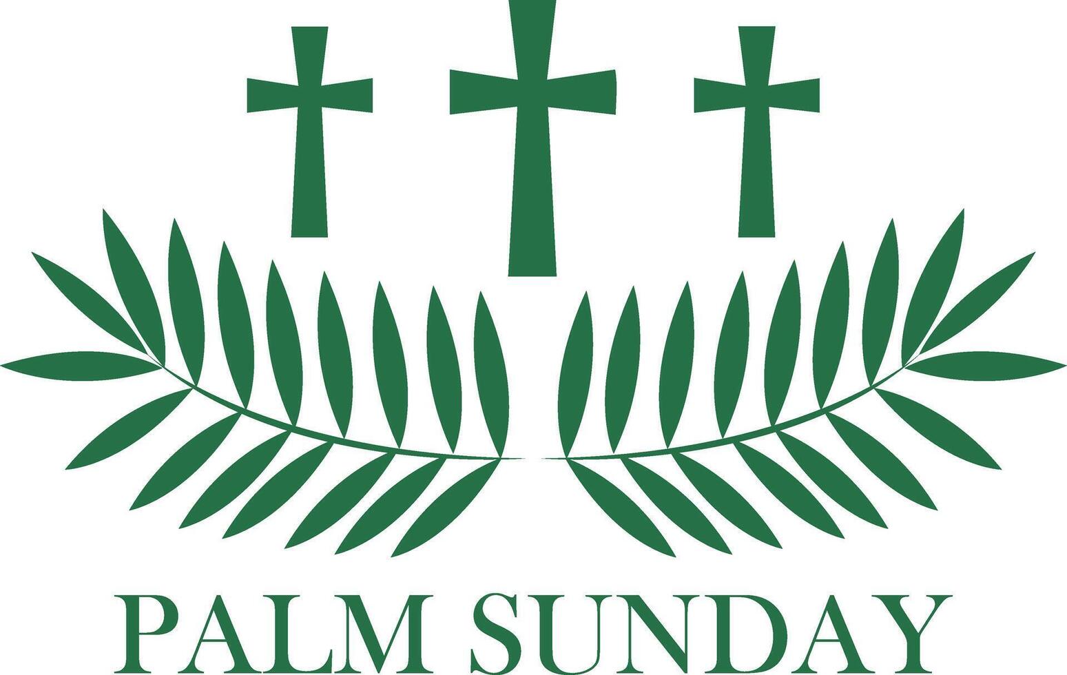 palm sunday logo vector