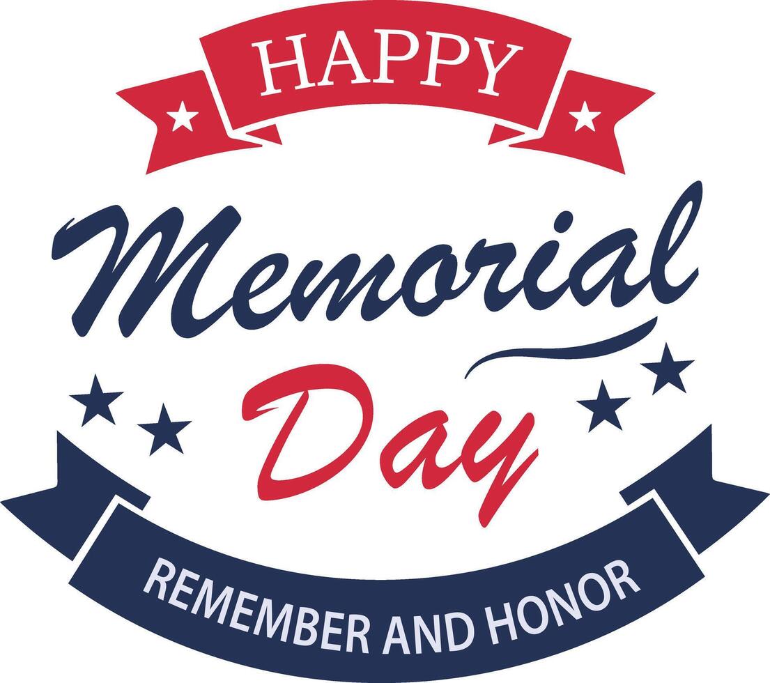 memorial day logo vector
