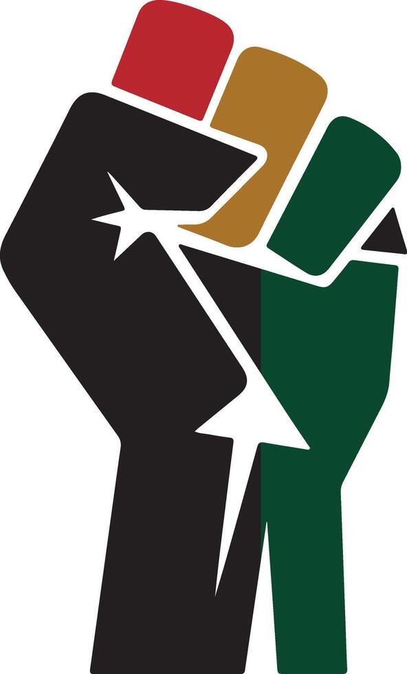 Juneteenth Freedom day fist clip art vector