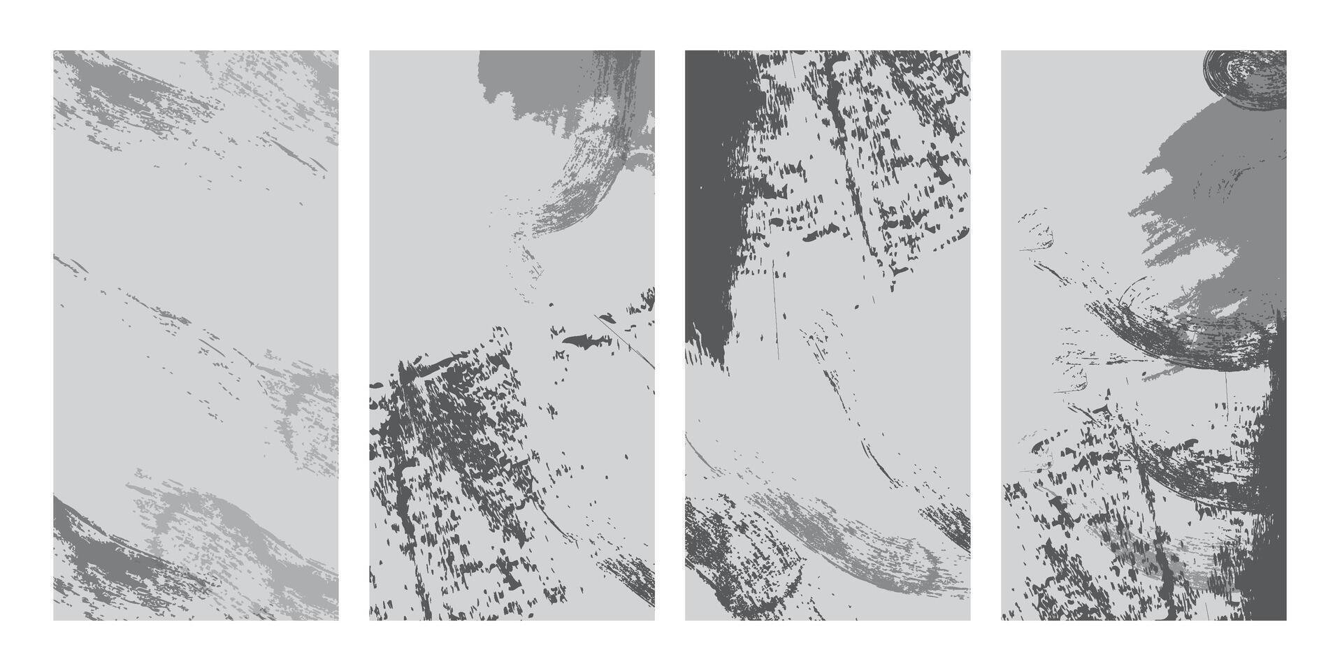 Set of Gray Grunge Textured Background Designs for Artistic Projects vector