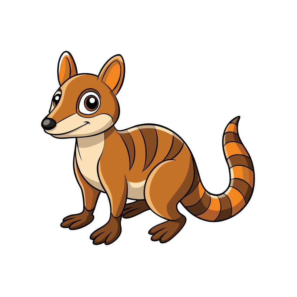 Cartoon bandicoot illustration isolated on white background for kids vector