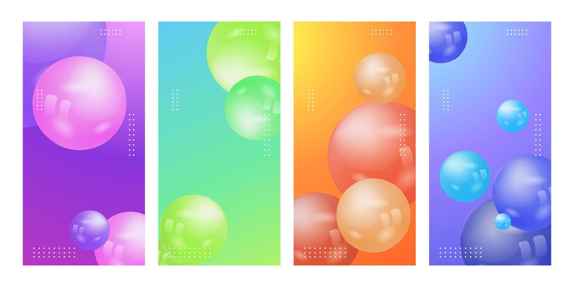 Abstract 3D Bubble Background in Gradient Colors with Creative Design vector