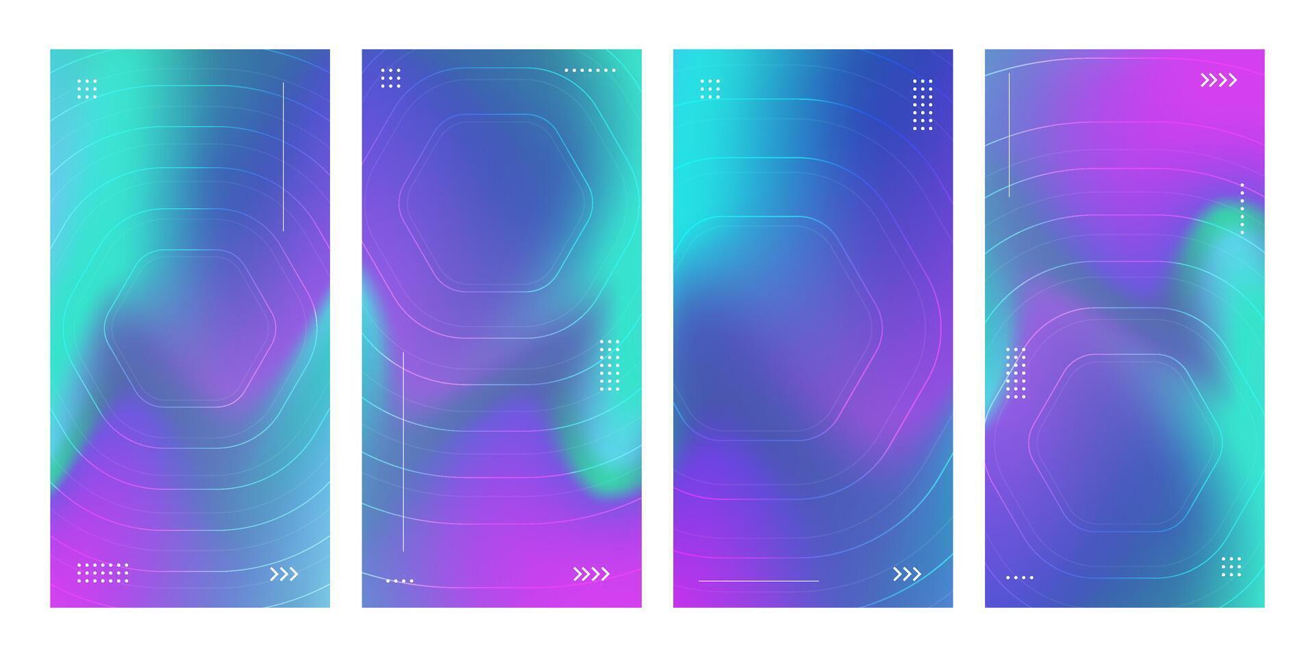 Vivid Gradient Abstract Background Design With Geometric and Futuristic Elements vector