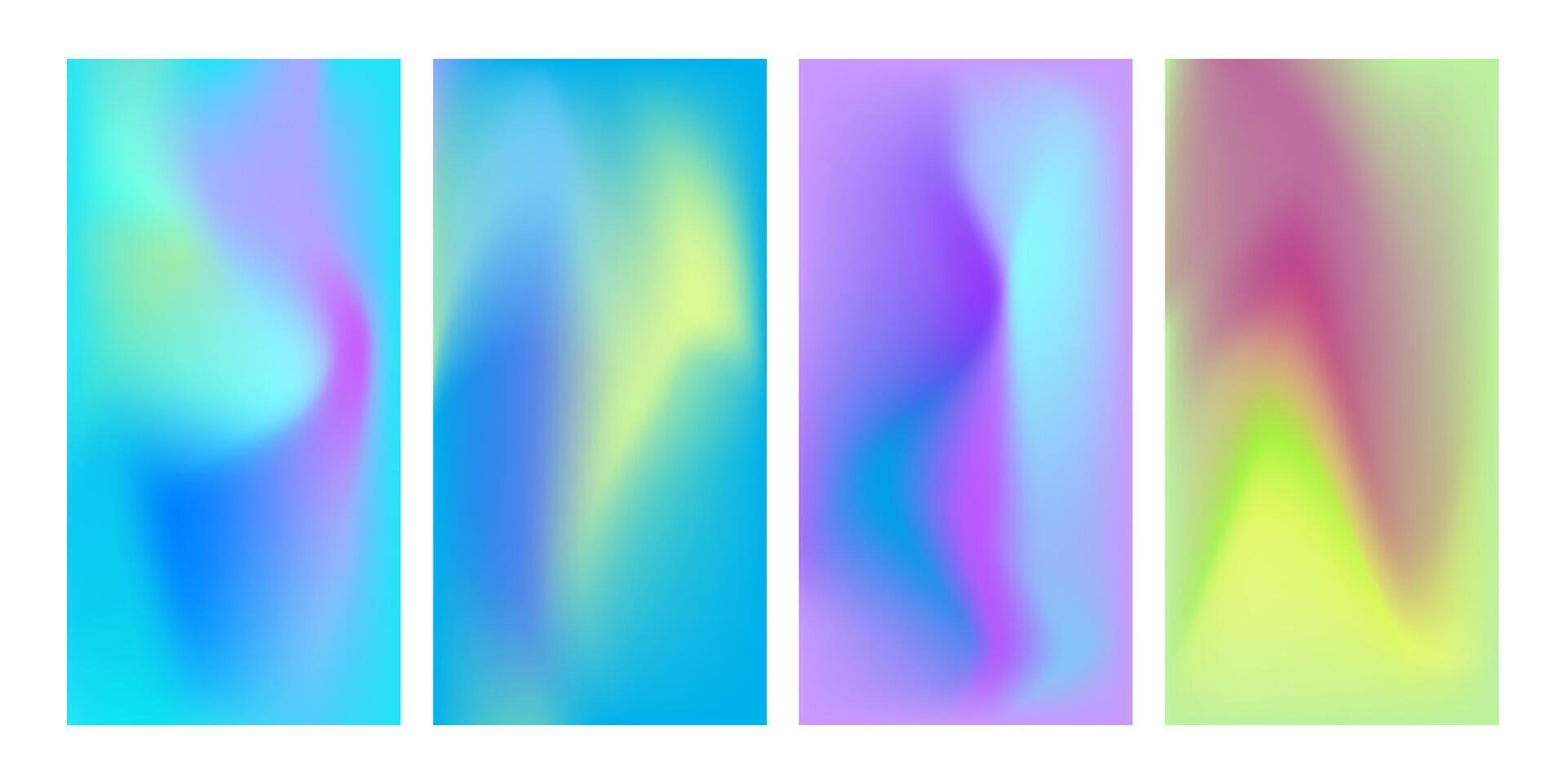 Gradient Abstract Background Set with Vibrant Colors and Modern Design vector