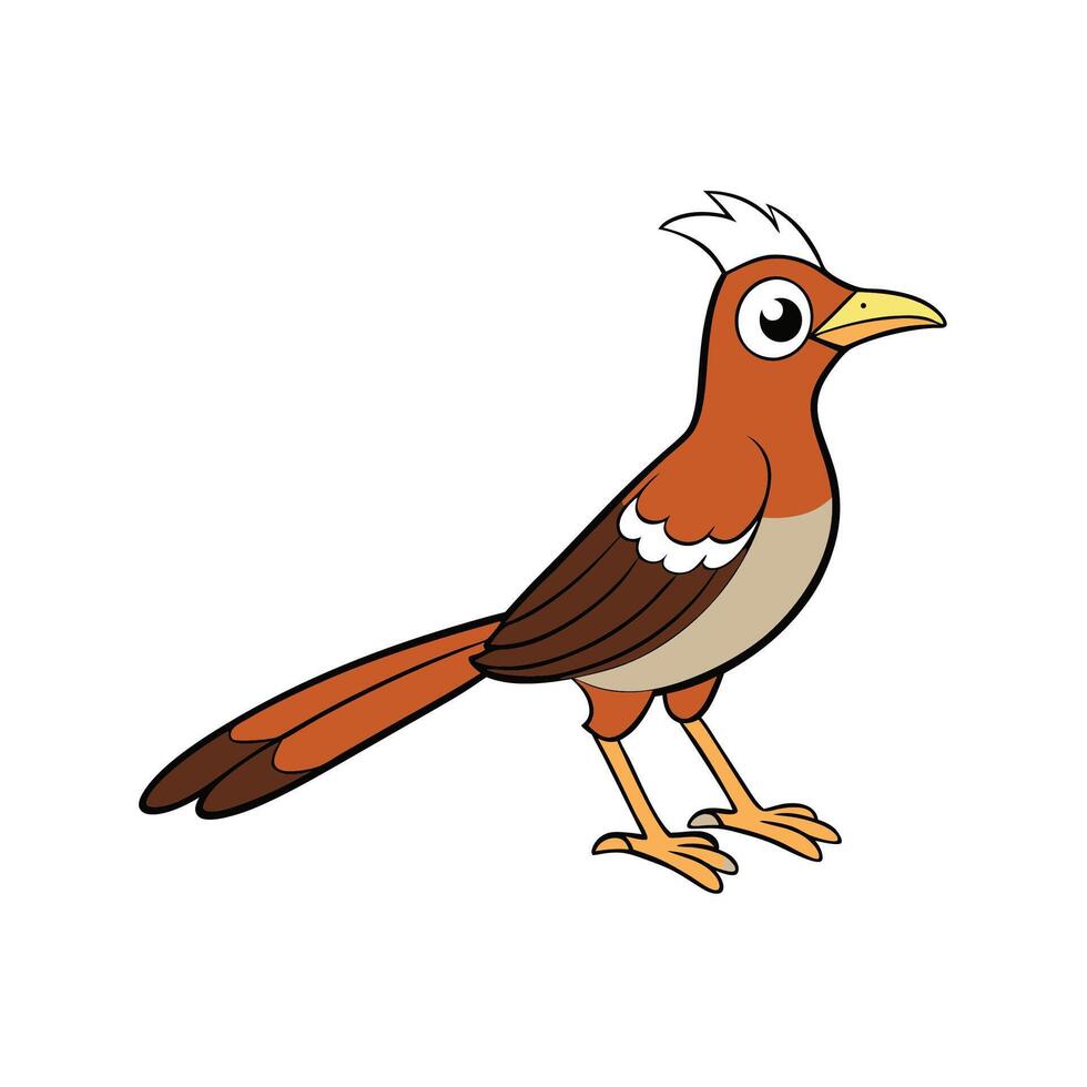 Cartoon Roadrunner Illustration isolated on white background image vector