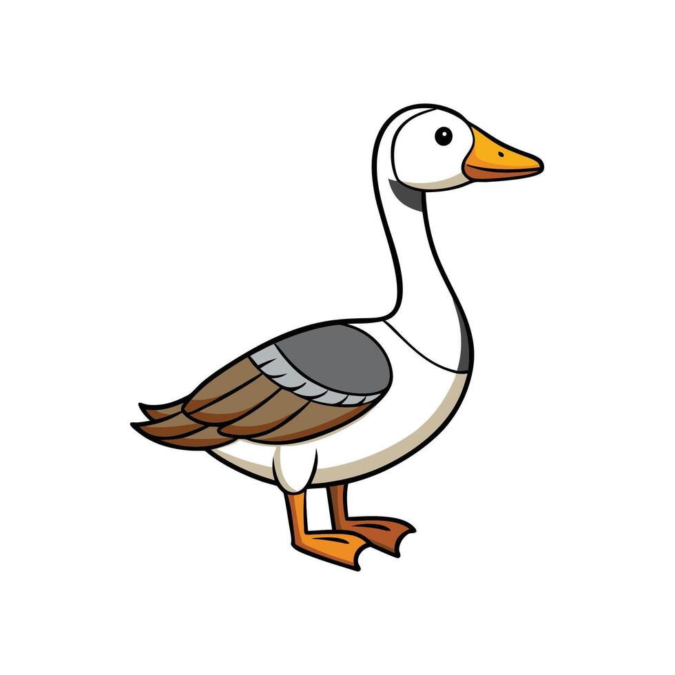 Stylized goose illustration against a white background vector