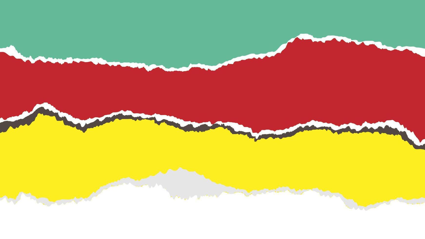 colorful torn paper background template design vector