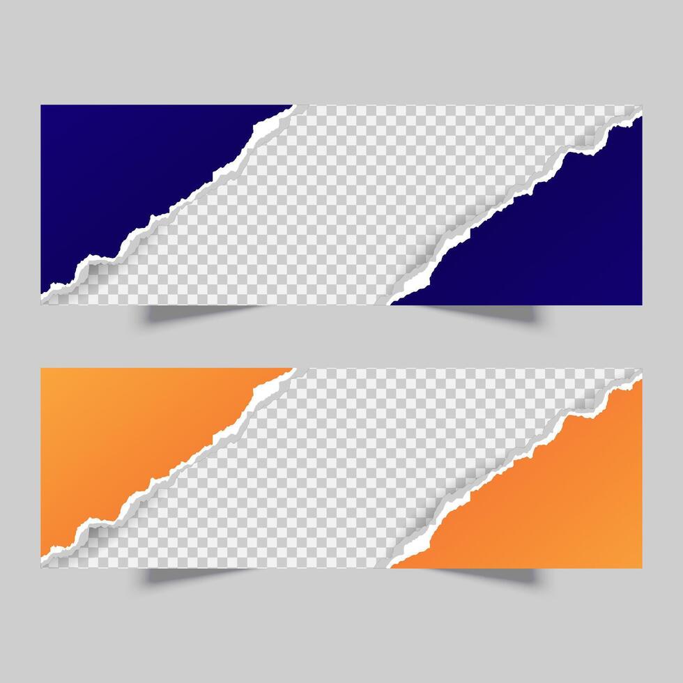 Torn paper Banner vector