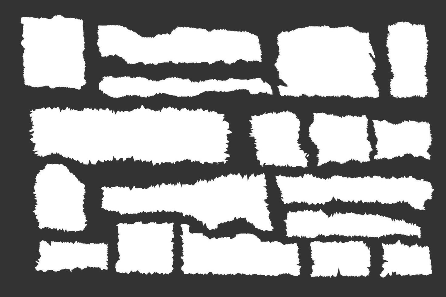 set of torn paper template design for marketing vector