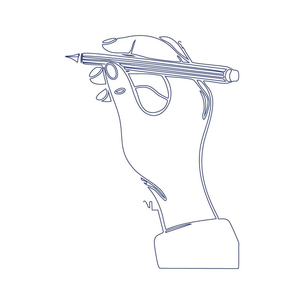 sketching with pencil vector