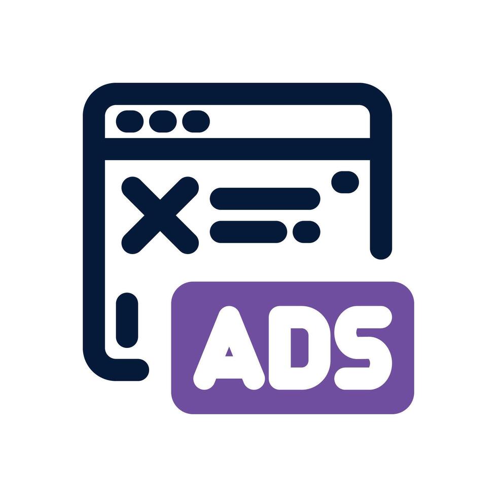 ad pop up duotone icon. Sleek and modern icon for websites, mobile apps, marketing materials, and corporate design. Fully scalable and ready to use. vector