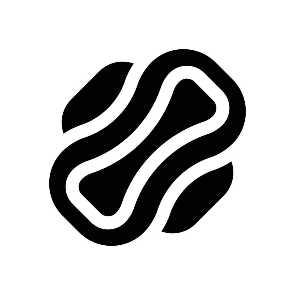 sanitary pad glyph icon. Strong and solid icon for websites and mobile apps. vector