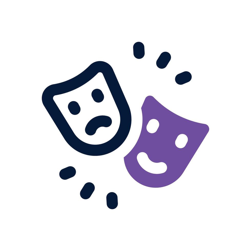 theater dual tone icon. Sleek and modern icon for websites and mobile apps. vector