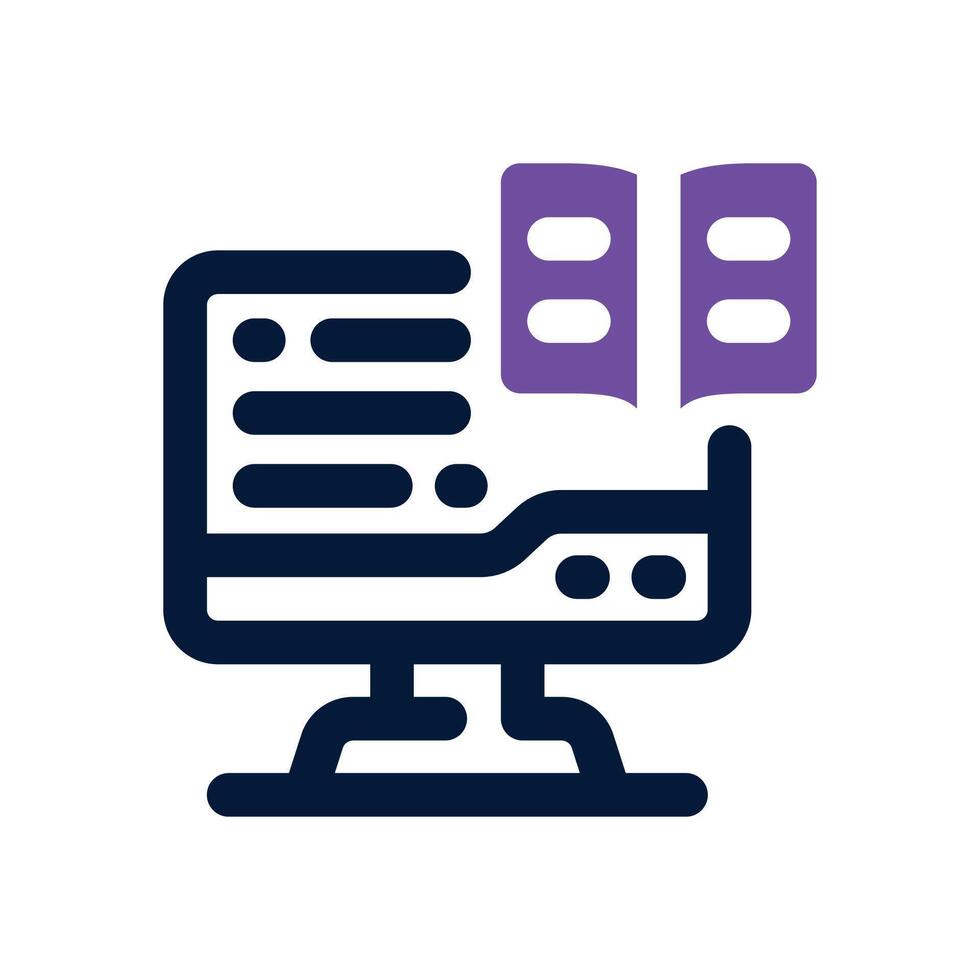 online learning duotone icon. Sleek and modern icon for websites, mobile apps, marketing materials, and corporate design. Fully scalable and ready to use. vector