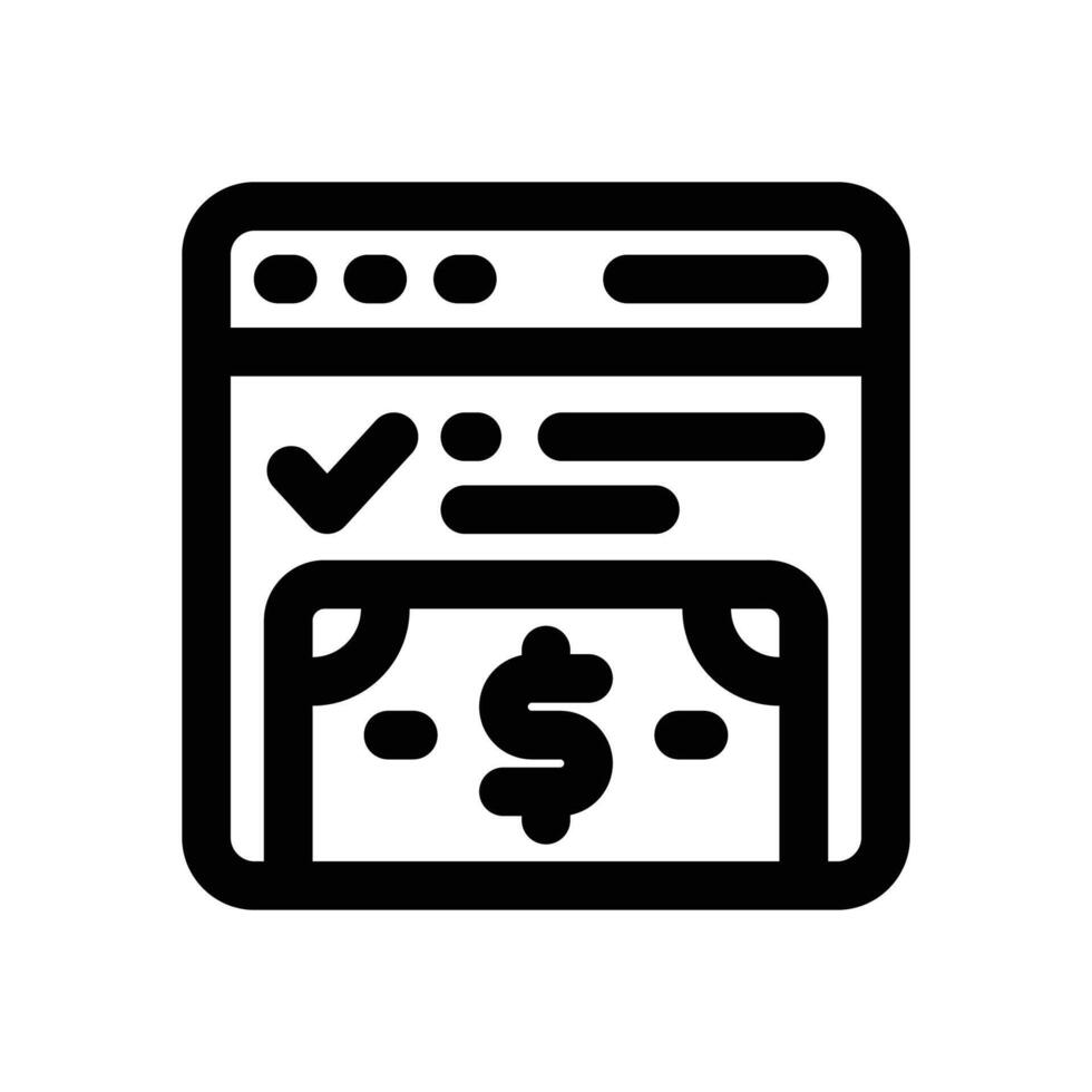 payment survey line icon. Clean and minimalist icon for websites and mobile apps. vector