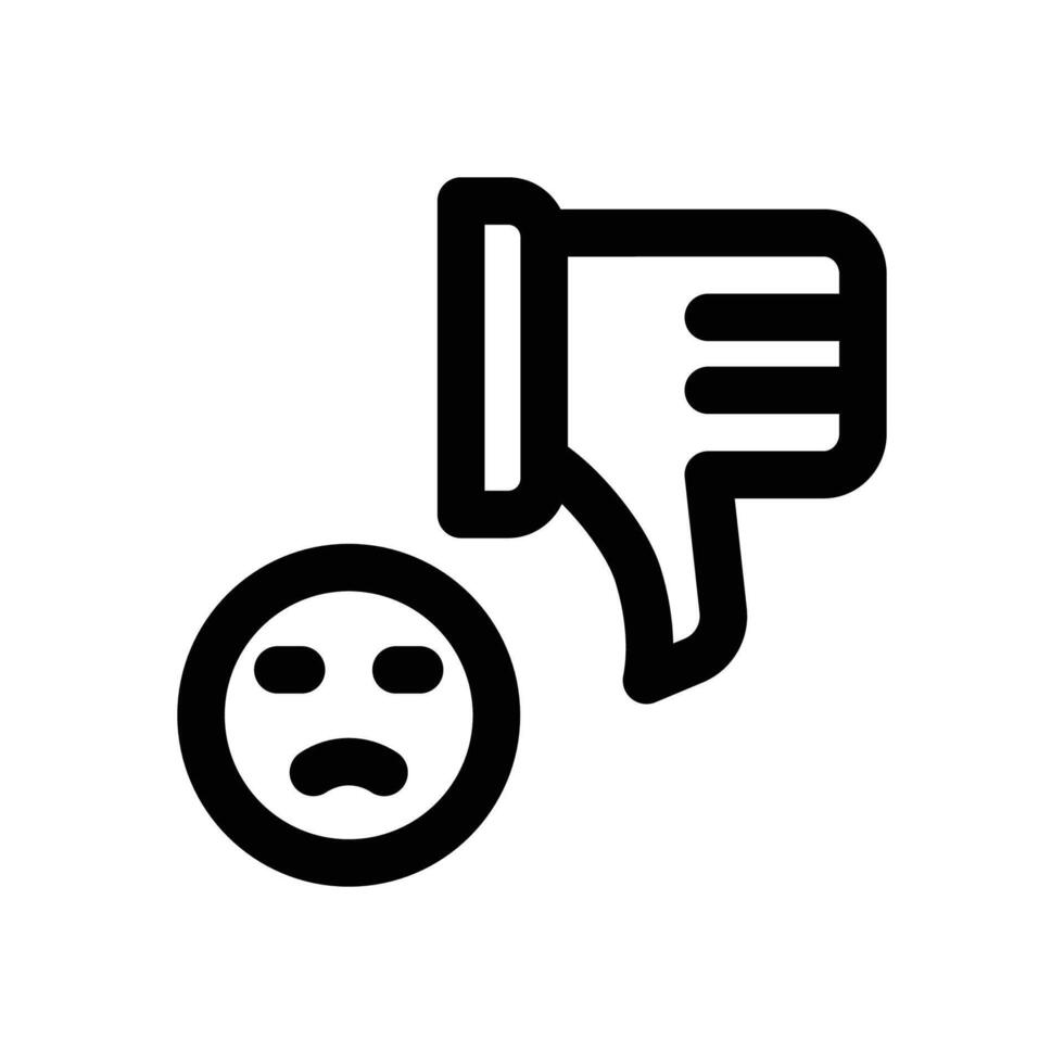 dislike line icon. Clean and minimalist icon for websites, mobile apps, presentations, and logos. Fully scalable and customizable for any project. vector