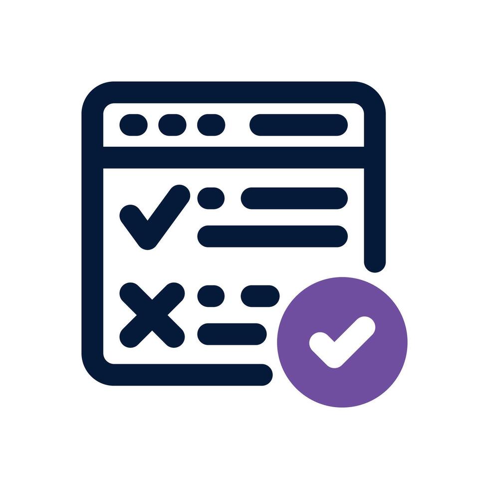 survey result duotone icon. Sleek and modern icon for websites, mobile apps, marketing materials, and corporate design. Fully scalable and ready to use. vector