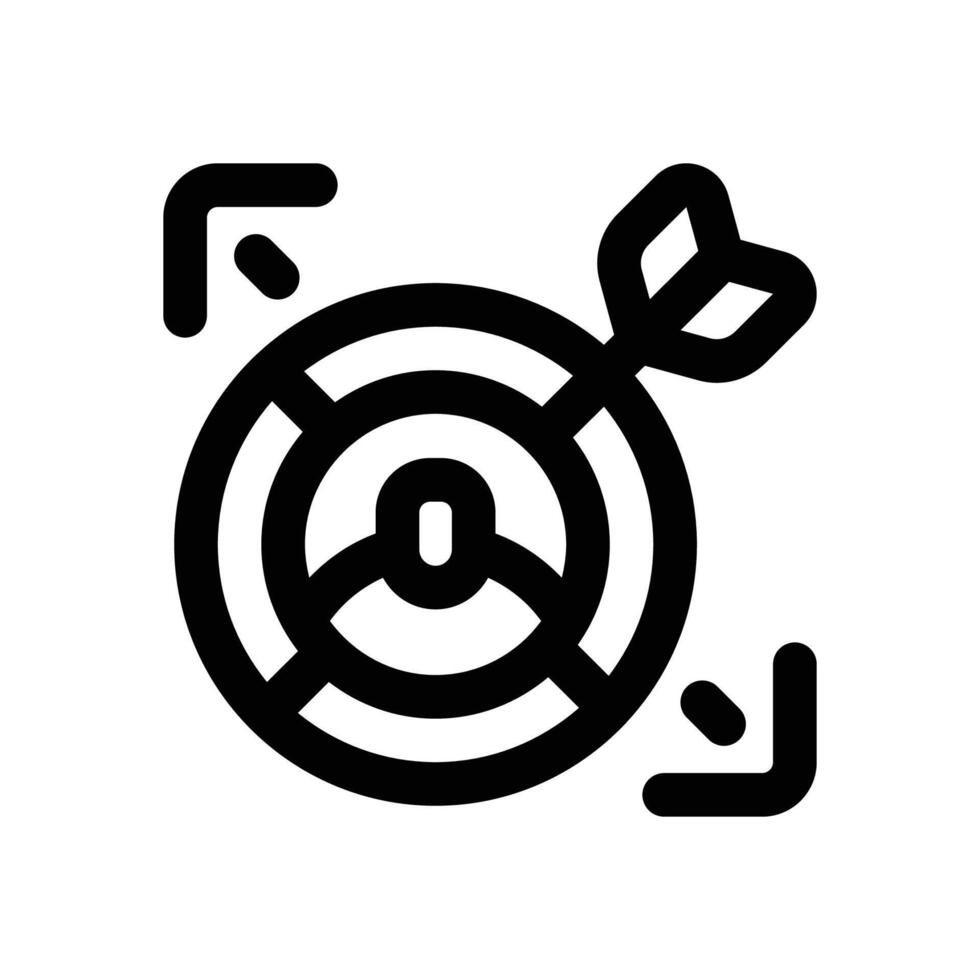 target audience line icon. Clean and minimalist icon for websites, mobile apps, presentations, and logos. Fully scalable and customizable for any project. vector