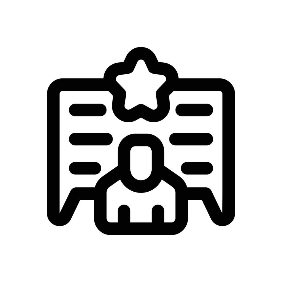 rating line icon. Clean and minimalist icon for websites, mobile apps, presentations, and logos. Fully scalable and customizable for any project. vector