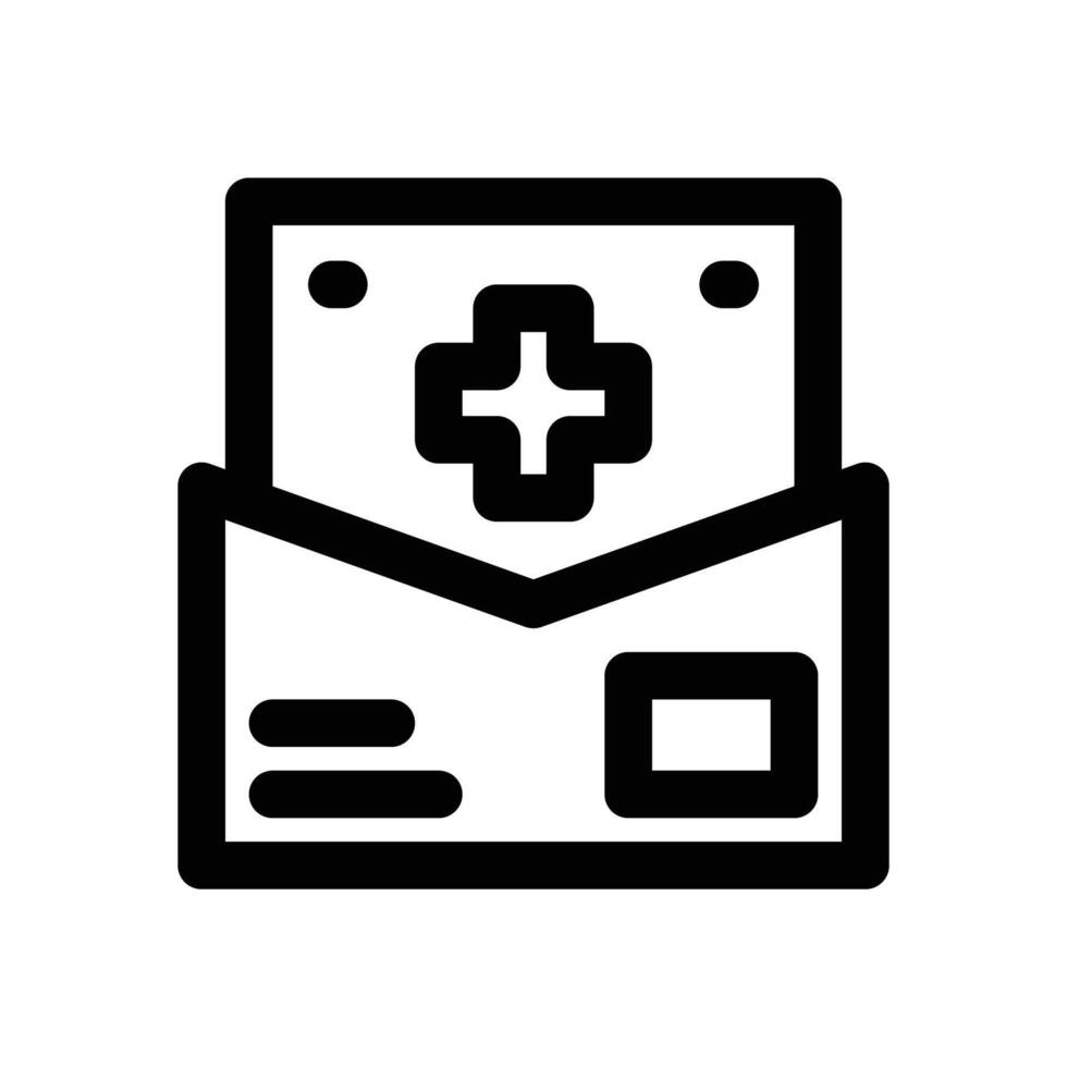 medical report line icon. Clean and minimalist icon for websites, mobile apps, presentations, and logos. Fully scalable and customizable for any project. vector