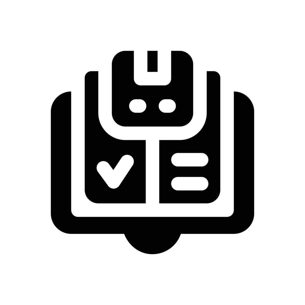 catalog glyph icon. Strong and solid icon for websites, mobile interfaces, presentations, and visual branding. High quality and easy to edit. vector
