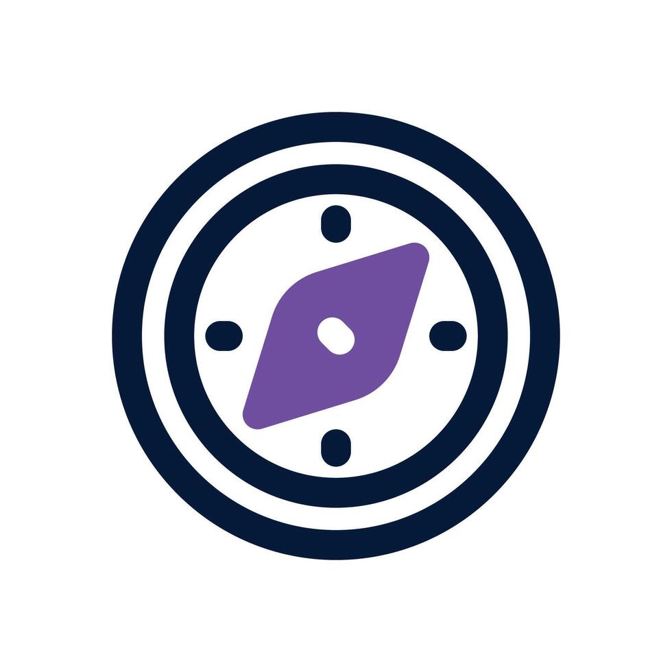 compass dual tone icon. Sleek and modern icon for websites and mobile apps. vector