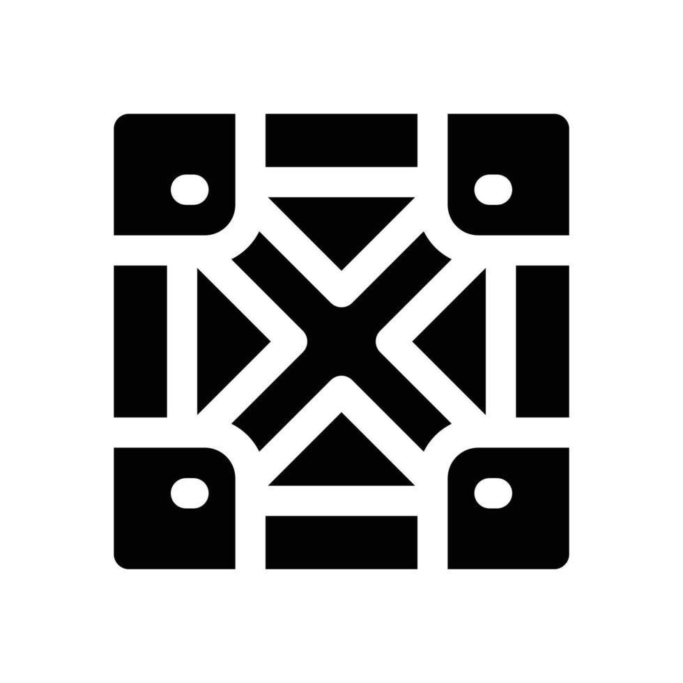 cargo box glyph icon. Strong and solid icon for websites and mobile apps. vector