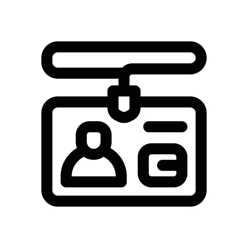 member card line icon. Clean and minimalist icon for websites, mobile apps, presentations, and logos. Fully scalable and customizable for any project. vector
