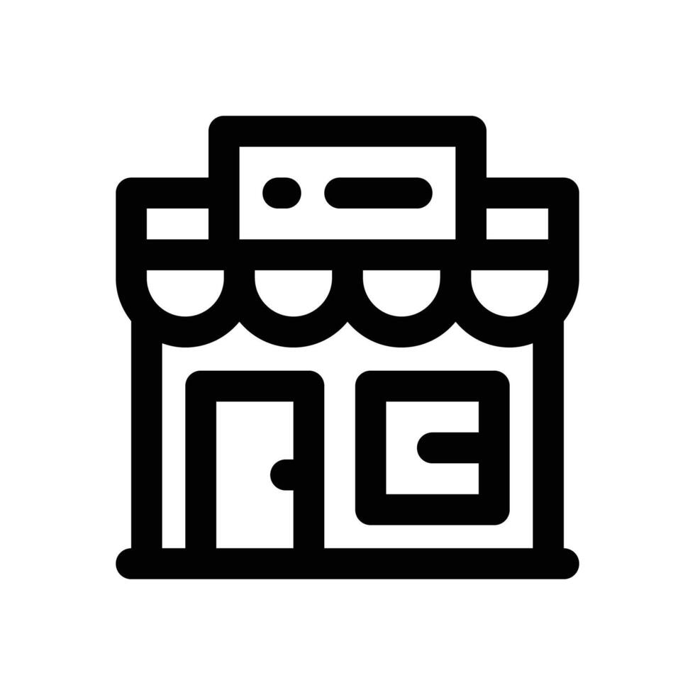 store line icon. Clean and minimalist icon for websites, mobile apps, presentations, and logos. Fully scalable and customizable for any project. vector