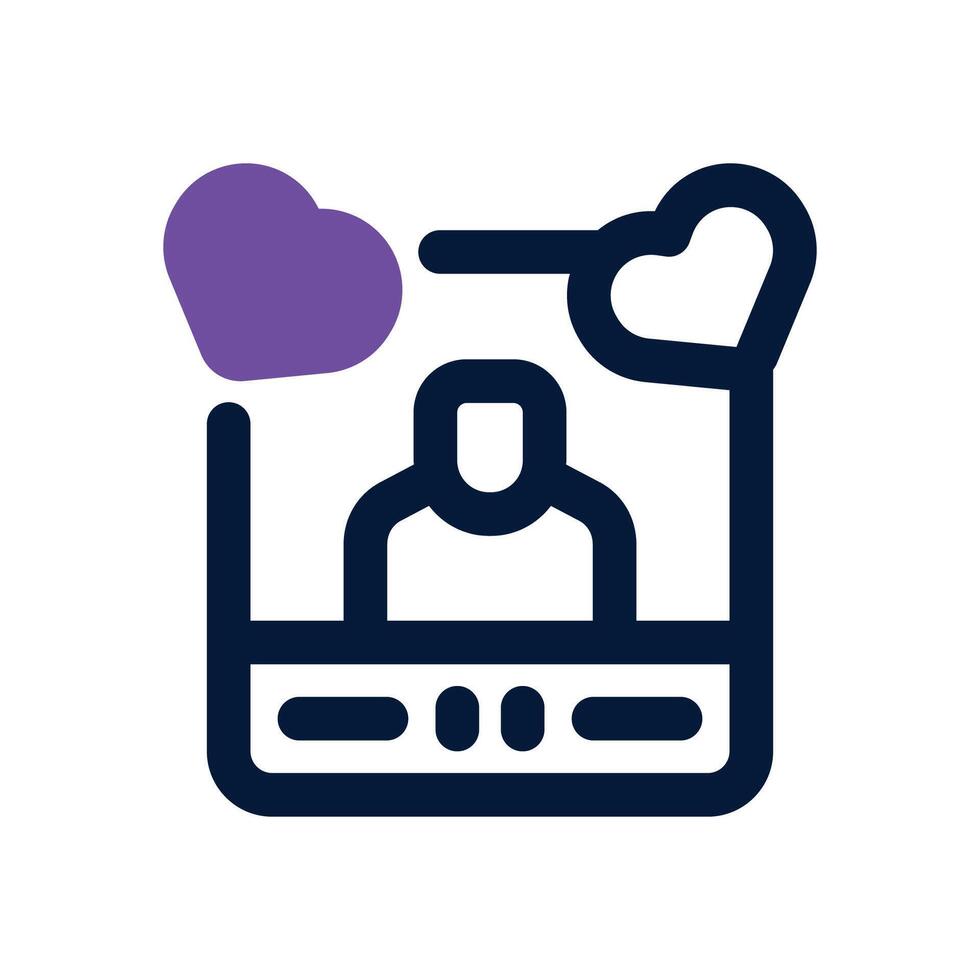 influencer duotone icon. Sleek and modern icon for websites, mobile apps, marketing materials, and corporate design. Fully scalable and ready to use. vector