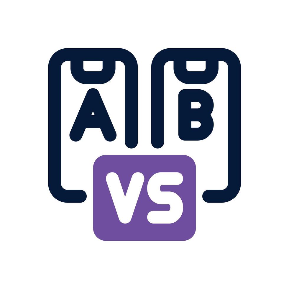 ab testing duotone icon. Sleek and modern icon for websites, mobile apps, marketing materials, and corporate design. Fully scalable and ready to use. vector