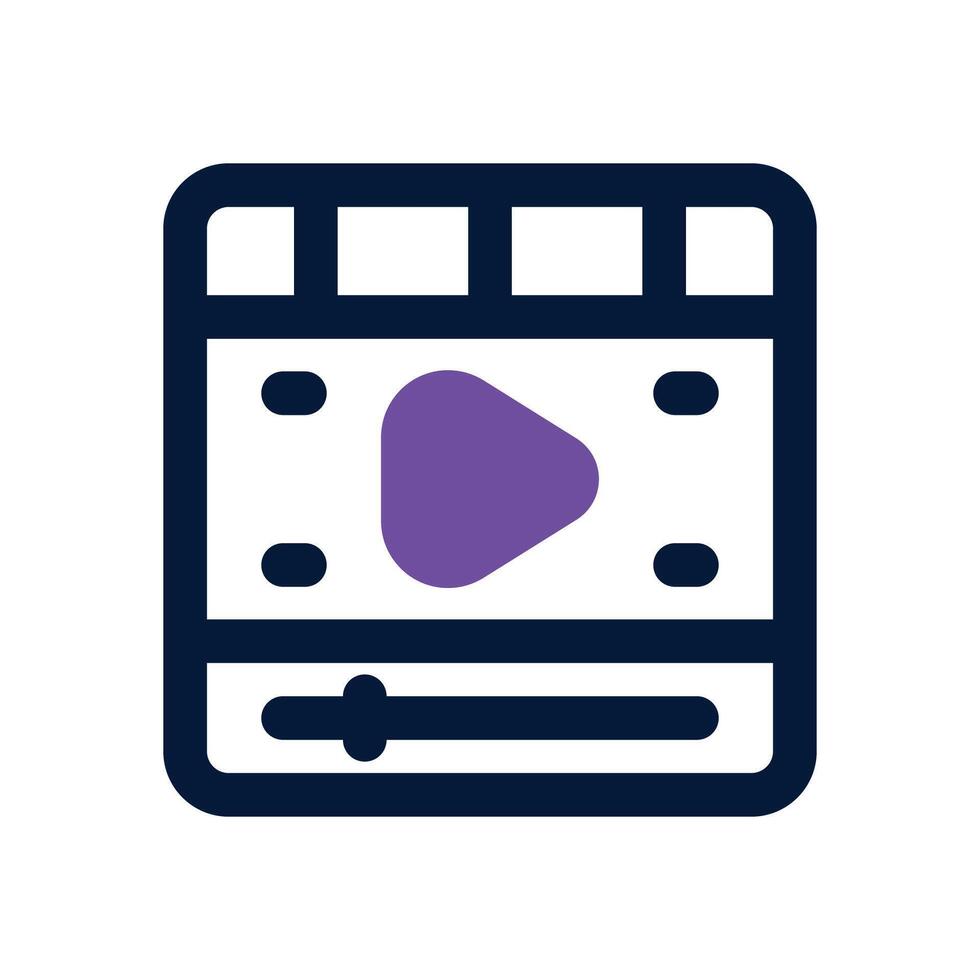 player duotone icon. Sleek and modern icon for websites, mobile apps, marketing materials, and corporate design. Fully scalable and ready to use. vector