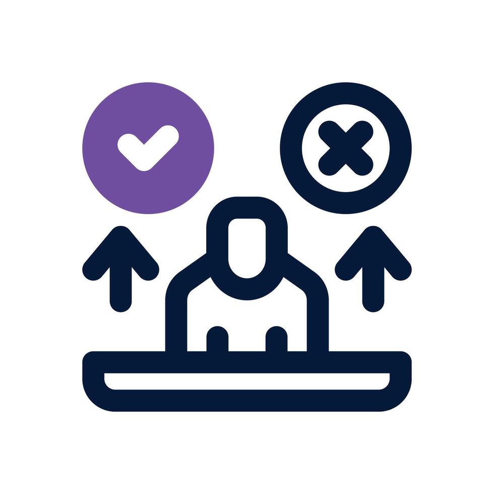 choice dual tone icon. Sleek and modern icon for websites and mobile apps. vector