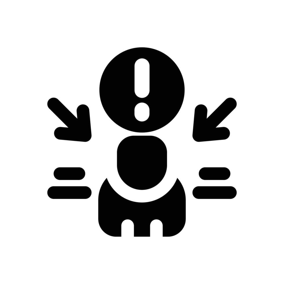 accusation glyph icon. Strong and solid icon for websites and mobile apps. vector