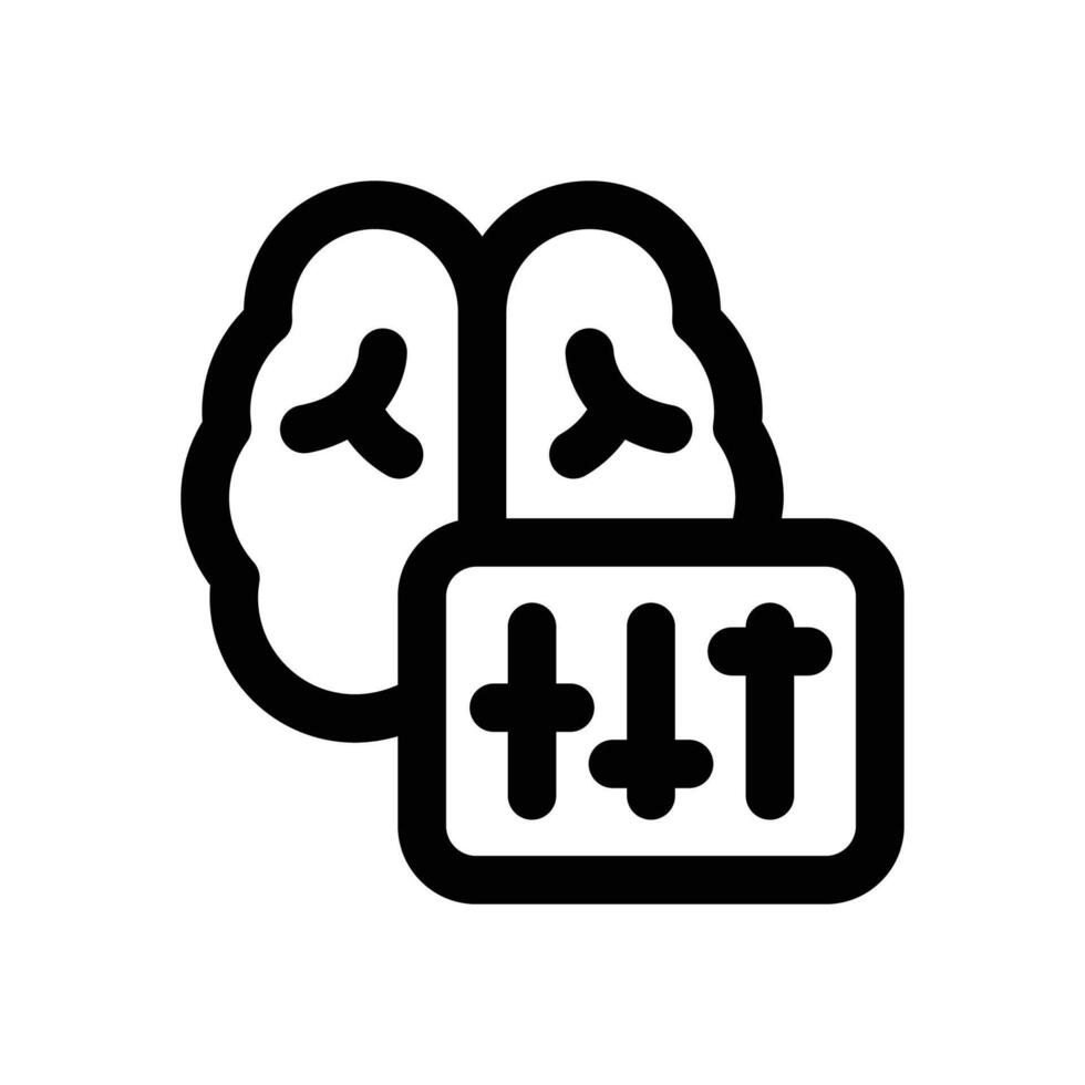 mental control line icon. Clean and minimalist icon for websites and mobile apps. vector