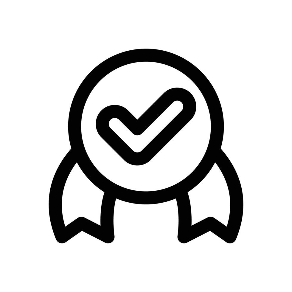 quality badge line icon. Clean and minimalist icon for websites and mobile apps. vector