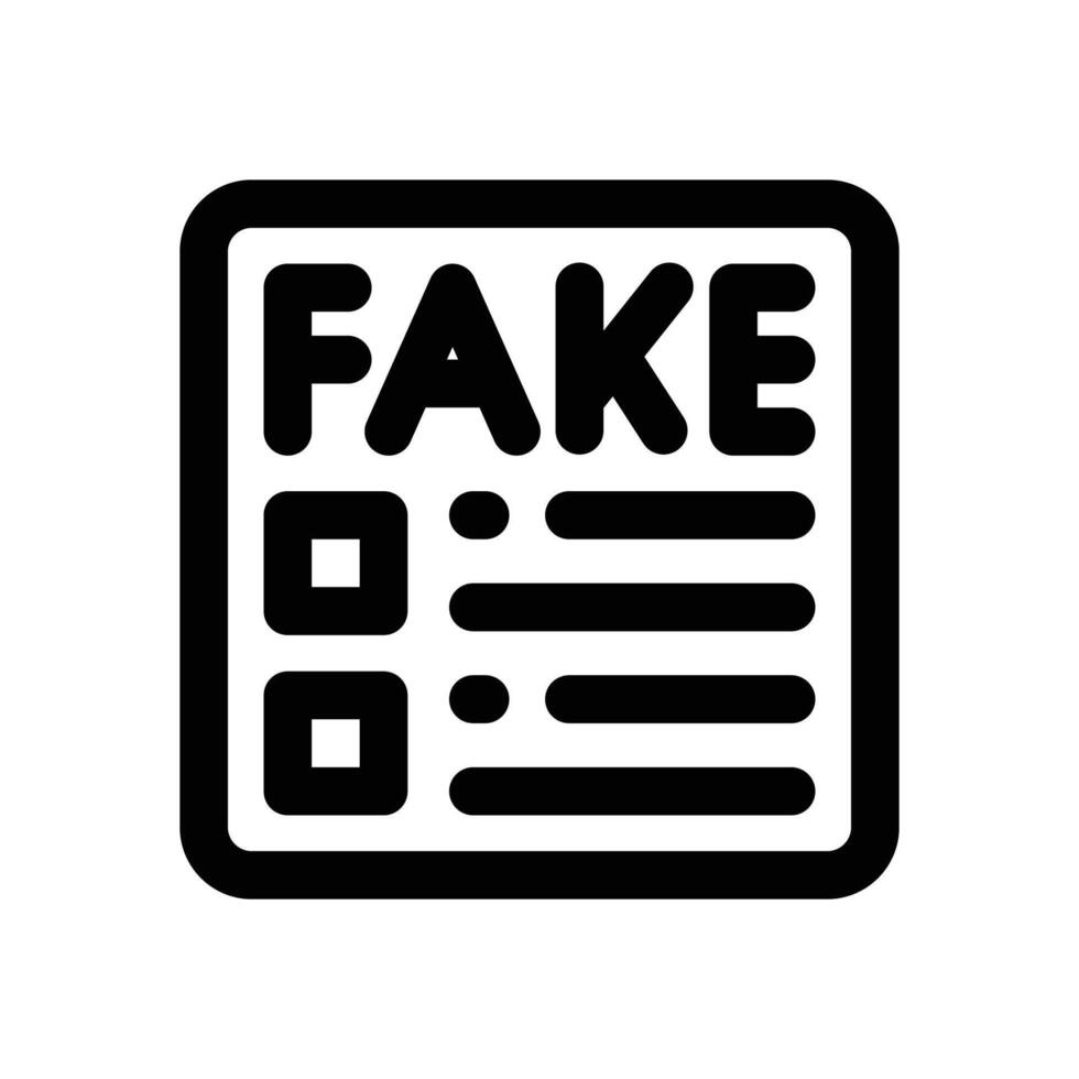 fake news line icon. Clean and minimalist icon for websites and mobile apps. vector