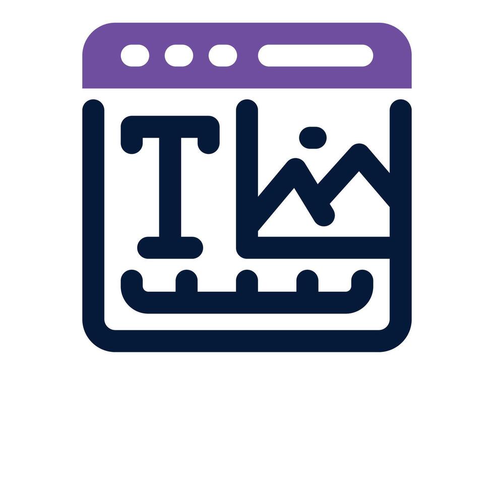 layout duotone icon. Sleek and modern icon for websites, mobile apps, marketing materials, and corporate design. Fully scalable and ready to use. vector