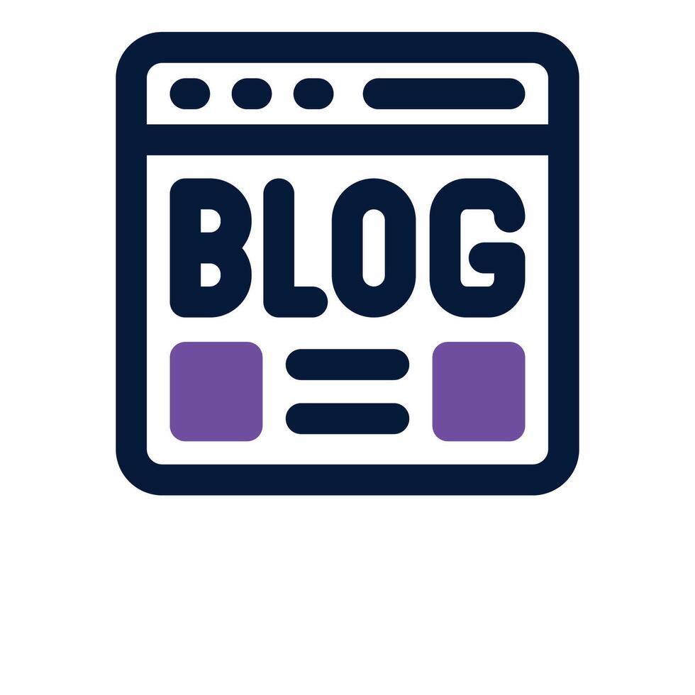 blog dual tone icon. Sleek and modern icon for websites and mobile apps. vector