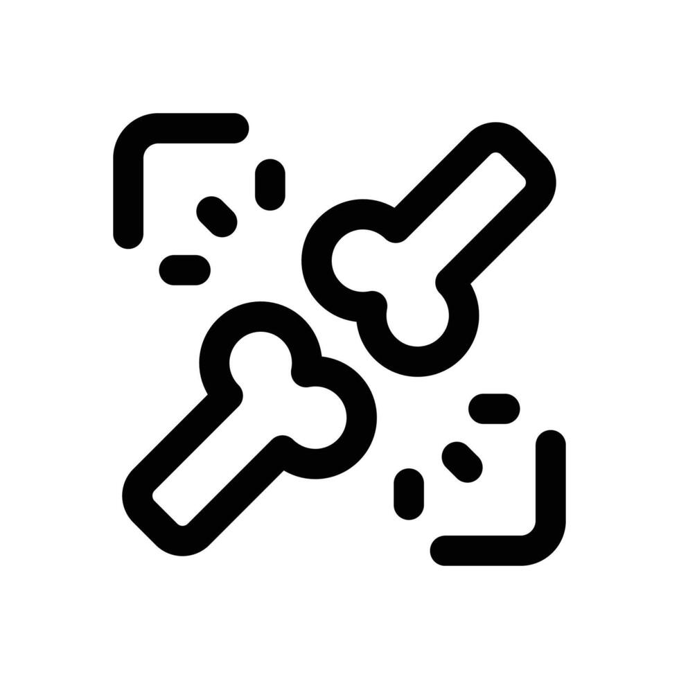 bone line icon. Clean and minimalist icon for websites and mobile apps. vector