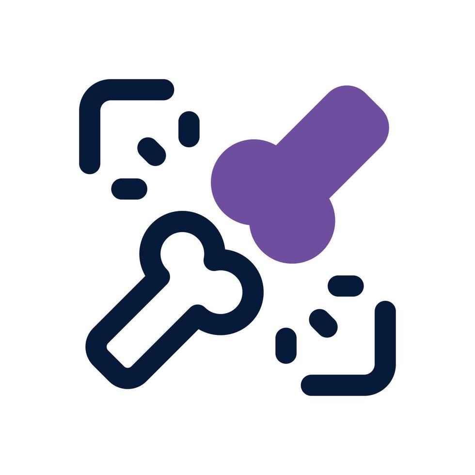 bone dual tone icon. Sleek and modern icon for websites and mobile apps. vector