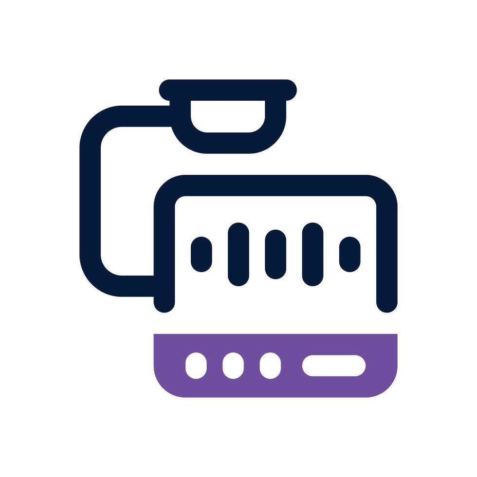 hearing test dual tone icon. Sleek and modern icon for websites and mobile apps. vector