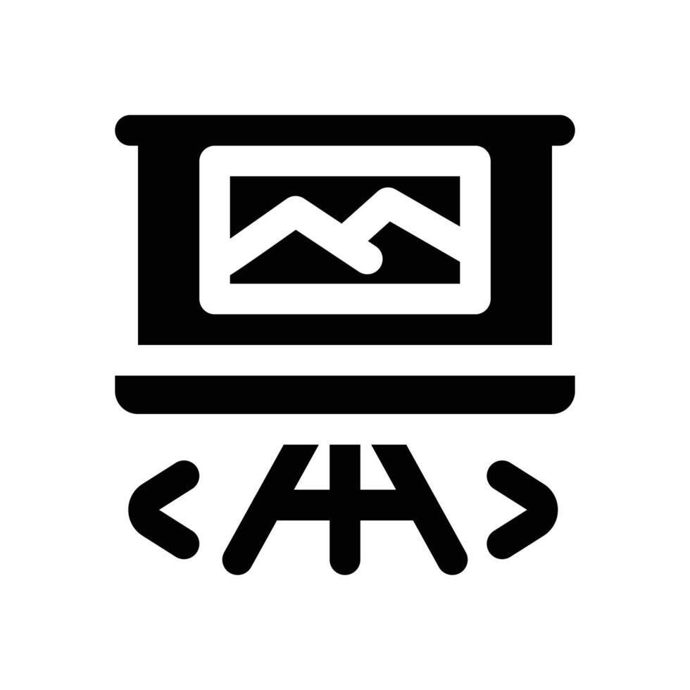 slide show glyph icon. Strong and solid icon for websites, mobile interfaces, presentations, and visual branding. High quality and easy to edit. vector