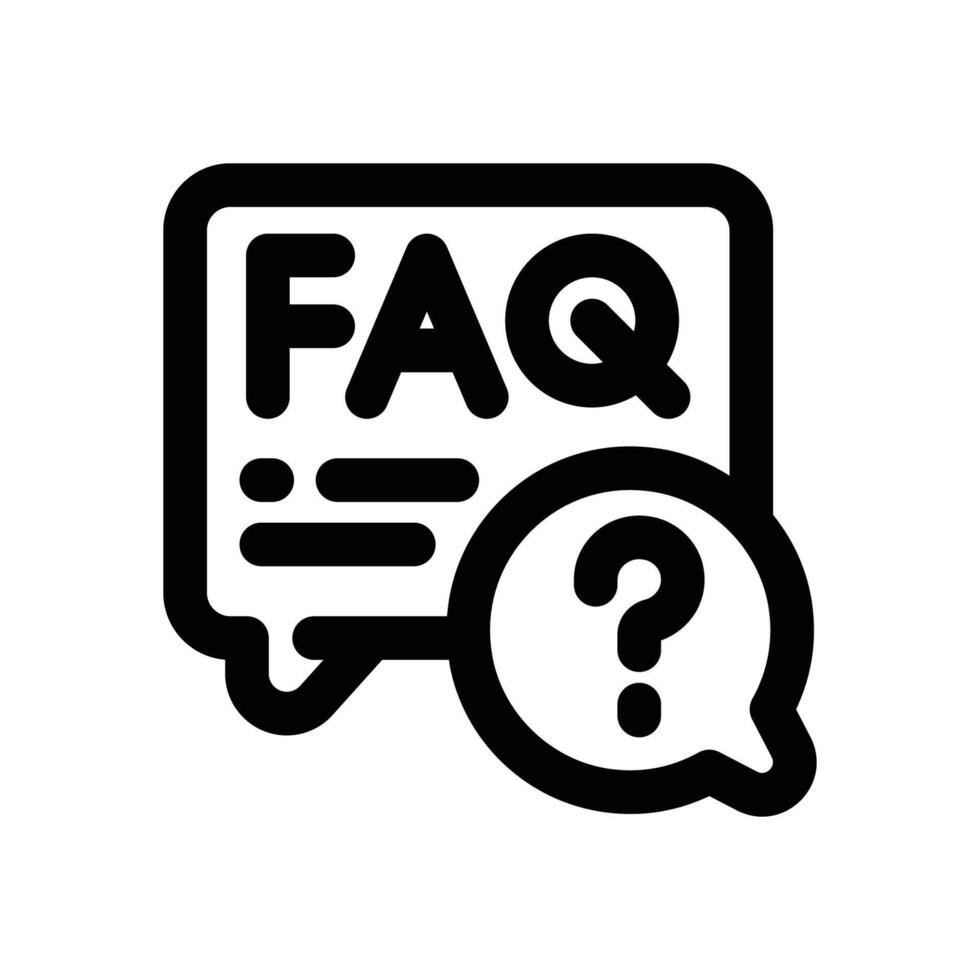 faq line icon. Clean and minimalist icon for websites, mobile apps, presentations, and logos. Fully scalable and customizable for any project. vector