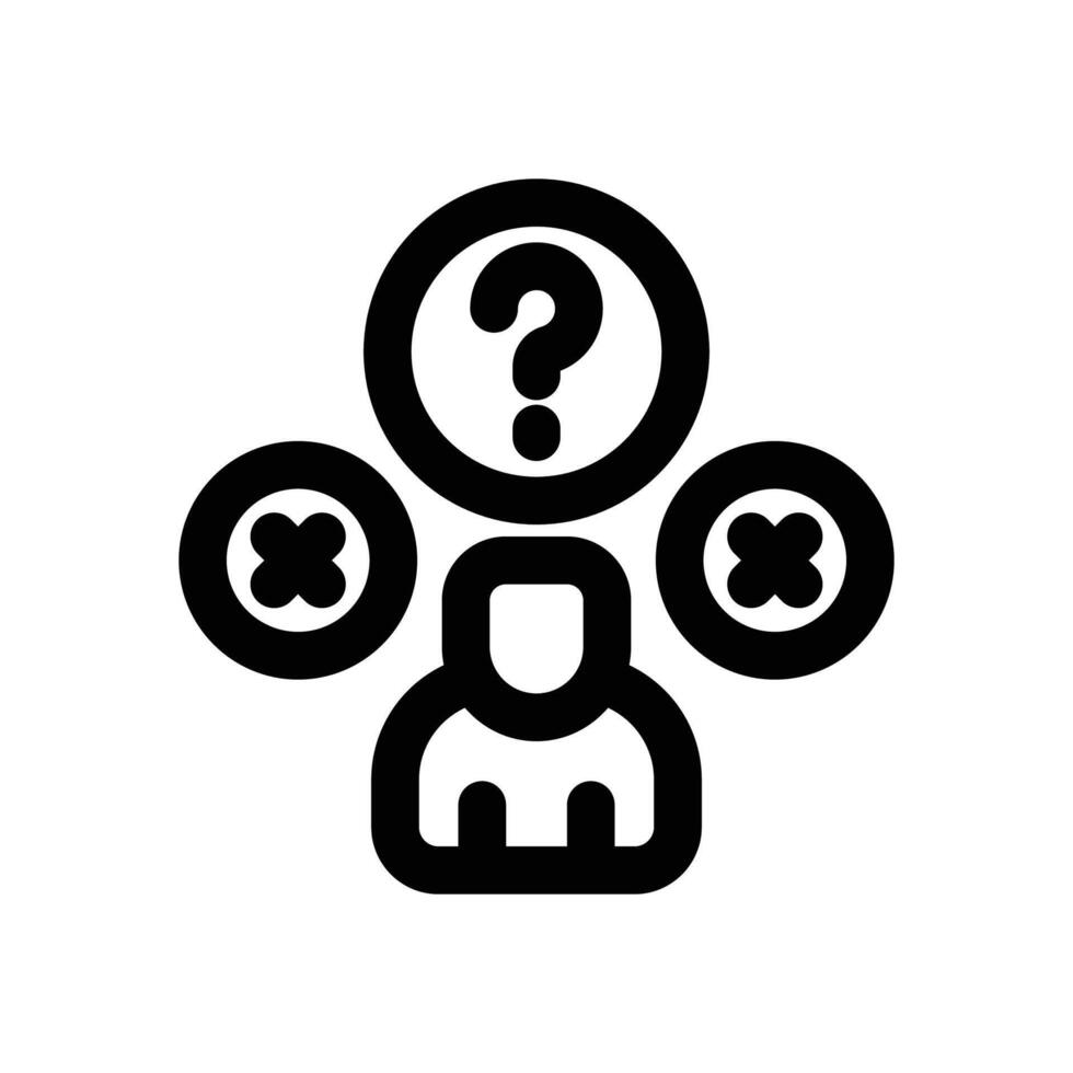 overthinking line icon. Clean and minimalist icon for websites and mobile apps. vector