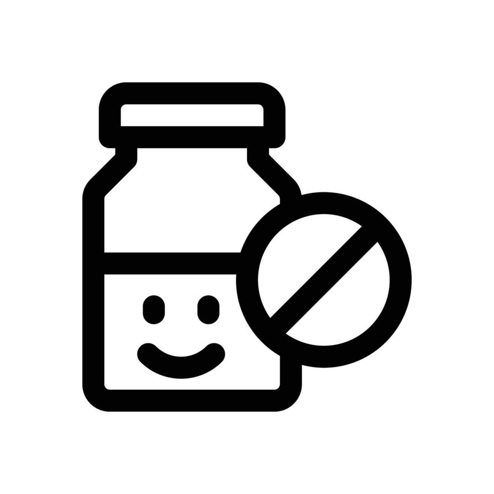 antidepressant line icon. Clean and minimalist icon for websites and mobile apps. vector