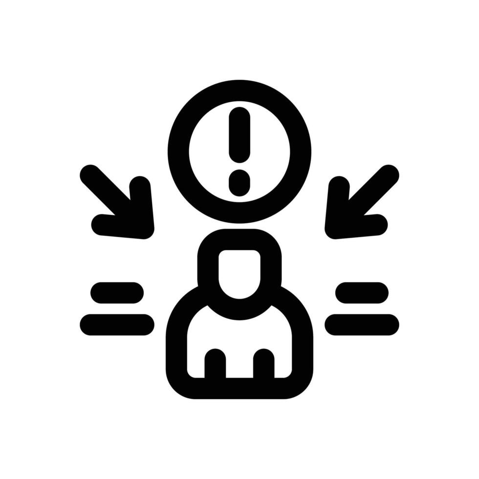 accusation line icon. Clean and minimalist icon for websites and mobile apps. vector