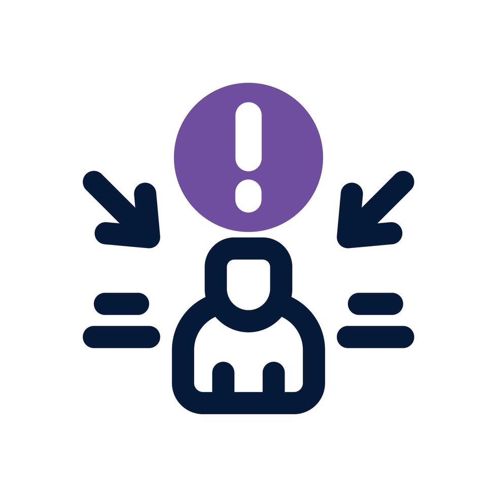 accusation dual tone icon. Sleek and modern icon for websites and mobile apps. vector